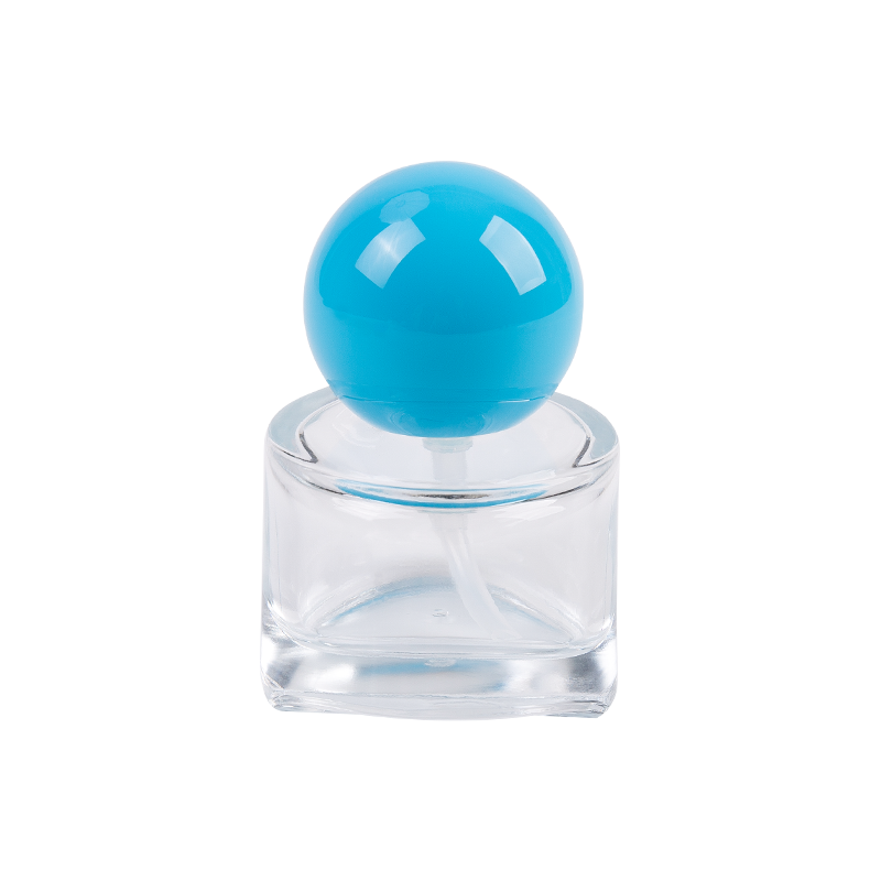 30 ml lasikosmeettinen pullo sinisellä ABS -korkilla